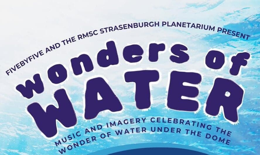 Wonders of Water event poster with ocean theme.